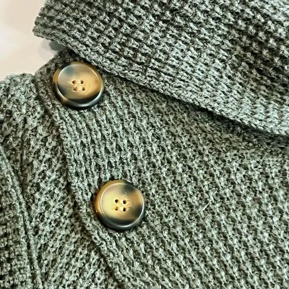 Kate & Sam Sweater Women XXL Olive Green Cowlneck Athleisure Wrap Minimalist Top - Picture 9 of 13